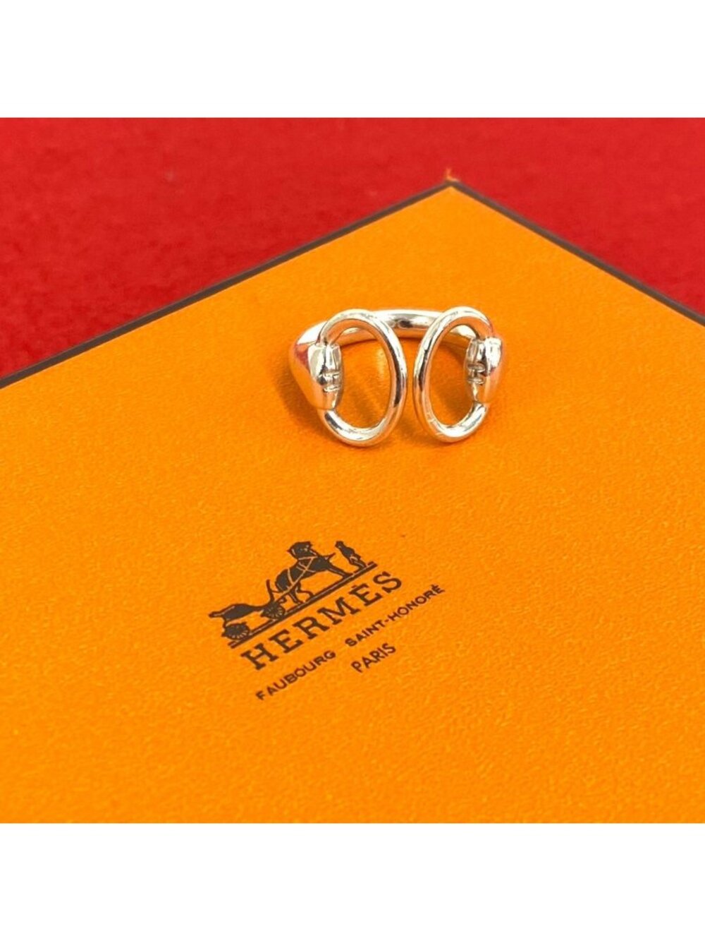 Hermes Vintage Nausicaa Ring 925 Sterling Silver